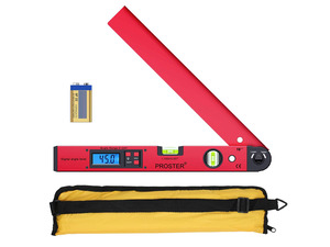 KEHIPI Digital Angle Finder Gauge - 0~225&deg; Angle Gauge LCD Digital Protractor Spirit Level Meter for Carpenter Woodworking Home Decoration