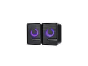 KEHIPI Computer Speakers S3 USB Light Double Gaming RGB Speakers PC Wired 20 USB Powered Volume Control Stereo Mini Speaker 35mm Aux Input for Desktop PC Ph
