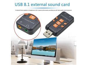 Hot Sale USB To 3D Audio External USB Sound Card 81 Channel Adapter Tarjeta De Sonido for Windows VistaXP Win7 Win8