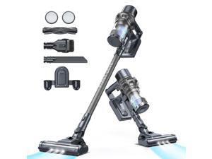 FirstLove Cordless Vacuum Cleaner, 25000pa Suction Stick Vacuum, 200W High-Speed Motor, Lightweight Vacuum Cleaner for Hardwood Floor, Carpets, Rugs, and Pet Hair, Grey