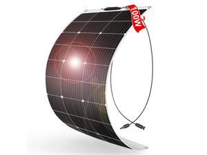 DOKIO Semi-Flexible Solar Panel 100W 12V Bendable Thin ..