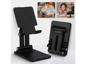 Adjustable Phone Tablet Desktop Stand  for iPhone Samsung iPad Black