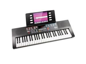 RockJam 61Key Keyboard Piano with Sheet Music Stand Piano Note Stickers  Lessons