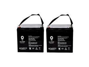 SPS Brand 12V 75Ah Replacement Battery for Quickie P200 Patriot Wheelchair Terminal RT 2 Pack