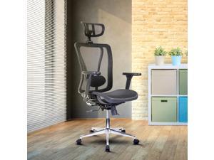 High Back Big & Tall 400lb Office Chair with Footrest Bonded