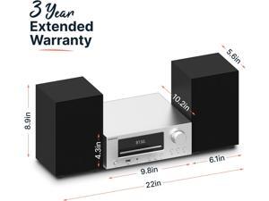 NeweggBusiness - Bluetooth Stereo Shelf System and CD Player, 100W