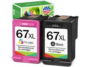 Limeink Remanufactured Ink Cartridge Replacement for HP Ink 67 XL for HP 67xl Ink cartridges Black Color Combo Pack for HP 67 for HP Printer Ink deskjet 2700 Envy 6000 6055 4155e 2755e pro 6400 6055e