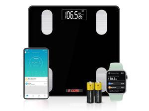 EnerPlex Scale for Body Weight Bluetooth Digital BMI Bathroom Body  Composition Analyzer & Smartphone Track App - Pink 