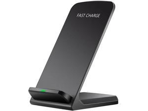 Wireless Fast Charge Stand Dock Phone Charging Pad Samsung Galaxy S9 iPhone XS Wire Less 8 5 Core 10W Black