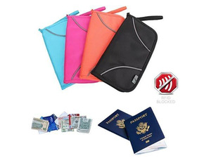 Vista SAFE JOURNEY RFID BLOCKER Passport and Credit Card Protector Wallet - Basic Black