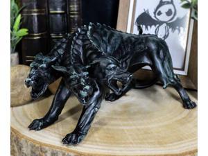 Faux Stone Greek Guardian Hydra Hound Dogs Of Hades Cerberus Statue 775L