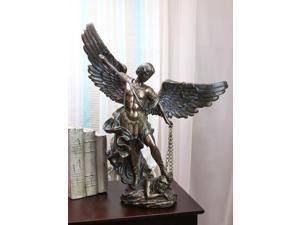 Ebros Large 20H Guardian Archangel Saint Michael Slaying Lucifer Statue Guido Reni