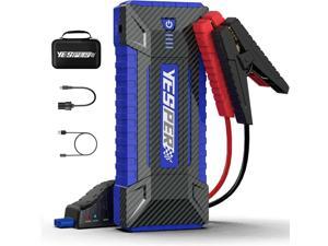 YESPER Battery Jump Starter4120A Peak 24000mAh Portable Car Starter for 12V All Gas up to 100L Diesel Engine24000mAh Battery Booster PackJump Box  Blue