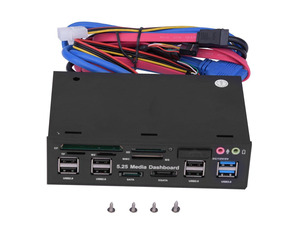 5.25inch Media Dashboard Multi Function USB 3.0 Hub TF M2 SD MS Card Reader Desktop Front I/O Panel Front Panel Internal Card Reader, (M2 / TF/SD/MMC/MS/CF) 5.25inch Media Dashboard Multi Function USB 3.0 Hub TF M2 SD MS Card Reader Desktop Front I/O Panel Front Panel Internal Card Reader, (M2 / TF/SD/MMC/MS/CF)