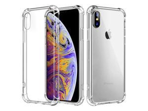 Borz Compatible with iPhone Xs and iPhone X Clear Case Hybrid Protective Phone Case Slim Transparent AntiScratch ShockAbsorption Bumper Cover for iPhone XsX 58 inch
