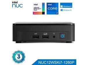 Intel NUC 12 Pro Mini PC Slim NUC12WSKi7 Core i71260P Processor Win11 Pro USB 32 WiFi 6 Thunderbolt 4 Intel Iris Xe Graphics 16GB RAM  512G SSD
