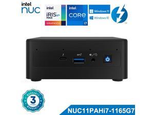 Intel NUC 11 Performance Kit NUC11PAHi7 4Core i71165G7Iris Xe Graphics Mini Business Gaming PC Desktop 2 x Thunderbolt 3 WiFi Window 11 Pro 16GB RAM  256GB SSD
