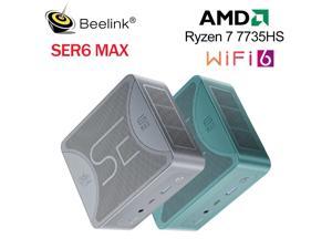 Beelink Mini PC SER6 AMD Ryzen 7 7735HS 8C16T Up to 475GHz 16GB DDR5 RAM 1TB NVME SSD AMD Radeon Graphics Windows 11 Pro WiFi 6BT 52
