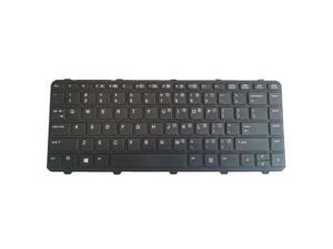New Laptop Keyboard Replacement Keyboards with Frame for HP PROBOOK 640 G1 645 G1 Laptop Keyboards Black US Layout