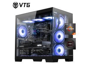 VTG Gaming Desktop PC , Ryzen5 9600X, Radeon RX 9060XT 16G ,MSI B650M 32GB DDR5 1TB NVMe SSD, 650W GOLD PSU, Wi-Fi,360 Liquid Cooler,ARGB Fans , Windows 11 Home 64-bit ,Prebuilt Gaming Pc New computer