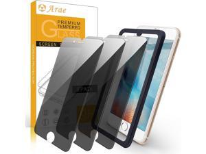 Arae Privacy Screen Protector for iPhone 7 Plus  8 Plus HD Tempered Glass AntiSpy Anti Scratch Work with Most Case 55 inch 3 Pack Welcome to consult
