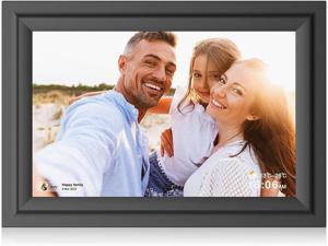 Whale Photo Digital Picture Frame WiFi 101 Inch Digital Photo Frame IPS HD Touch Screen Smart Cloud Photo Frame with 16GB Storage AutoRotate Easy to Share Photos or Videos Remotely via APP Black