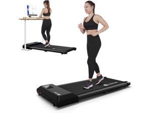 Walking Pad 2 in 1 Under Desk Treadmill 25HP Low Noise Walking Pad Running Jogging Machine with Remote Control for Home Office Lightweight Portable Desk Treadmill with Wheels  Installation Free
