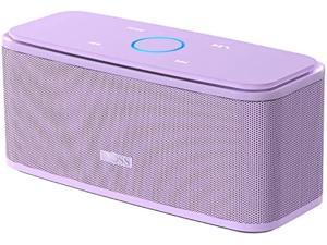 DOSS Bluetooth Speaker SoundBox Touch Portable Wireless Bluetooth Speaker with 12W HD Sound  Bass IPX5 Waterproof 20H Playtime Touchpad Control Hsfree Speaker for HomeOutdoorTravel Purple