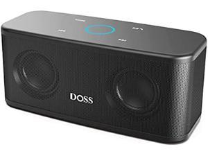 DOSS SoundBox Plus Portable Speaker with 16W HD Sound and Bass Wireless Stereo Paring Touch Control MutiColors Led Lights 20H Playtime Wireless Bluetooth Speaker for Phone Home and Office