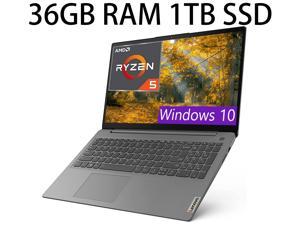 Lenovo IdeaPad 3 15 Business Laptop 156 FHD Display AMD Ryzen 5 5500U 6 Core AMD Radeon 7 Graphics 36GB DDR4 1TB PCIe SSD Backlit Keyboard Fingerprint Dolby USBC Windows 10