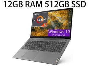 Lenovo IdeaPad 3 15 Business Laptop 156 FHD Display AMD Ryzen 5 5500U 6 Core AMD Radeon 7 Graphics 12GB DDR4 512GB PCIe SSD Backlit Keyboard Fingerprint Dolby USBC Windows 10 Pro