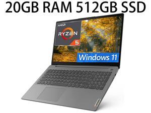 Lenovo IdeaPad 3 15 Business Laptop 156 FHD Display AMD Ryzen 5 5500U 6 Core AMD Radeon 7 Graphics 20GB DDR4 512GB PCIe SSD Backlit Keyboard Fingerprint Dolby USBC Windows 11