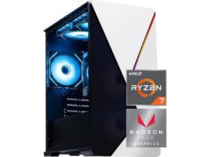 ICEWOLF Gaming desktop PC - AMD Ryzen 7 5700G 8 core 3.8GHz(up to 4.6GHz) - 16GB DDR4 3200MHz - 1T M.2 NVMe - Windows 11 pro - WIFI -Prebuilt White Gaming PC