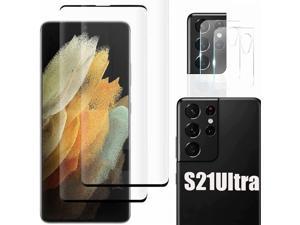 For Samsung Galaxy S21 ultra Screen ProtectorFull Coverage Tempered Glass22PackCamera Lens Protector 3D Full CoverageAntiScratchHD Fingerprint Unlock Protector for Samsung S21 ultra