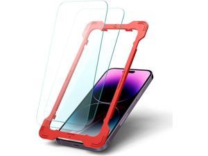 Caseology 2 Pack Snap Fit Clear Tempered Glass for iPhone 14 Pro Screen Protector with Installation Kit 5G 2022  2 Pack Welcome to consult