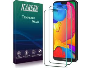 2 Pack KAREEN For Huawei P20 Lite Tempered Glass Screen Protector Bubble Free Anti Scratch 9H Hardness Easy to Install