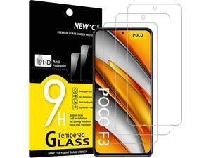 NEWC 3 Pack Designed for Xiaomi Poco F3 Xiaomi Mi 11i Screen Protector Tempered Glass Case Friendly Ultra Resistant