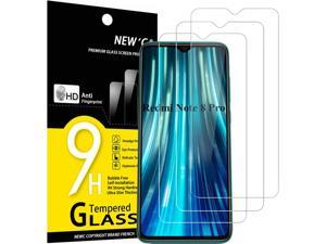 NEWC 3 Pack Designed for Xiaomi Redmi Note 8 Pro Redmi 9 Screen Protector Tempered Glass Case Friendly Ultra Resistant