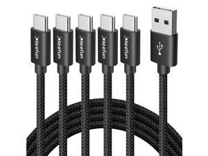 USB C Cable 6ft 5Pack CLEEFUN USB A to USB Type C Charging Cable Fast Charge Braided Charger Cord for Samsung Galaxy S22 S21 S20 FE Ultra 5G S10E S10 S9 Plus Note 10 9 A51 A71 Pixel LG Moto G