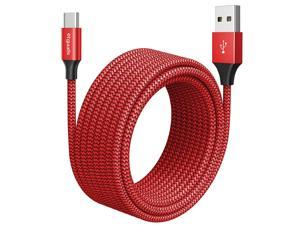 etguuds USB C Cable 20ft6m 1Pack Long USBA 20 to USBC Cable Fast Charging Type C Charger Cord Nylon Braided for Samsung Galaxy Note LG Moto Pixel Switch and Other USB C Devices  Red