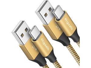 etguuds Gold USB C Cable 4ft 2Pack USB to USB C Cable 3A Fast Charging Type C Cable Braided Data Cord for Samsung Galaxy S23 S22 S21 S20 S10 A23 Note 10 20 Tab A8 A7 S6 S7 Google Pixel LG Moto