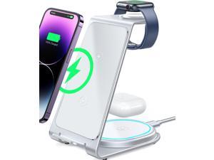 15W Wireless Charger iPhone Fast Charging Lemoworld 3 in 1 for Apple Charging Station Multiple Device Qi Wireless iPhone Charging Station for iPhone 14131211ProMaxApple WatchAirpods Pro