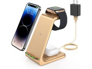Wireless Charging Stand GEEKERA 3 in 1 Wireless Charger Dock Station for iPhone 1515 Pro15 Pro Max14 Pro Max14 Pro14 Plus131211X8 Series Apple Watch UltraSE8765432 AirPods Pro3
