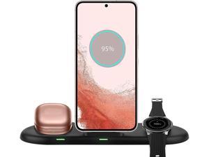 Wireless Charger 3 IN 1 Wireless Charging Station Compatible for Samsung S22S22Galaxy Z Fold 3Z Flip 3S21iPhone 1312 Series Galaxy Watch 431Active 1 2Galaxy Gear S3S4Sport Galaxy Buds