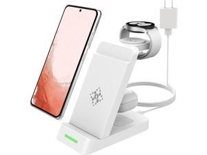 SPGUARD 3 in 1 Wireless Charger Stand for Samsung Galaxy Watch 5 Pro54 Active 21 Galaxy S23UltraS23S22Note 2010Z Flip 43 Fold 43 Galaxy Buds 22 Pro Wireless Charging Station