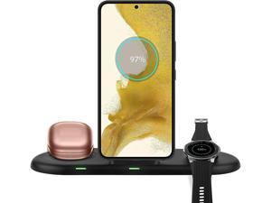 leQuiven 3 in 1 Samsung Wireless Charging Station Wireless Charger Dock Compatible for Samsung Galaxy S23 S23 S23 Ultra S22 S21 Galaxy Watch Galaxy Watch 55 Pro 4 3 1Active 2 1 Galaxy Buds 2 Pro