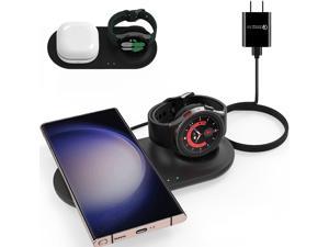 HATALKIN Wireless Charger for Samsung Galaxy Watch and Phone2 in 1 Wireless Charger for Galaxy Watch 55 Pro43Galaxy Buds 22 ProLiveS23S23 UltraS23S22S21Note 20109 Multiple Devices