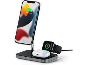 Satechi 3 in 1 Magnetic Wireless Charging Stand Compatible with 14 Pro Max14 Pro1414 Plus iPhone 13 Pro Max13 Pro1313 Mini Apple Watch Ultra and Series 87SE654321 AirPods Pro 21