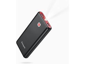 EnergyQC Pilot X7 20000mAh Power Bank PD 18W Fast Charge Portable Charger 2 Inputs  3 Outputs External Battery Pack Compatible with iPad iPhone 14 12 Pro Samsung Pixel and More  BlackRed
