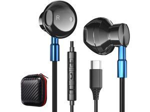 USB C Headphones with Microphone USB C Earbuds for Samsung Galaxy S23 S22 Ultra S21 S20 FE A53 HD Lossless Wired Earphones USB C for Galaxy Z Fold 43 OnePlus 10 9 8T Google Pixel 7 6 Pro iPad Air 5